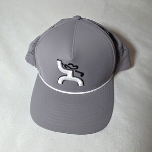 Hooey Cowboy Golf Hat Gray Snapback with front rope Adult Unisex Sweat Resistant